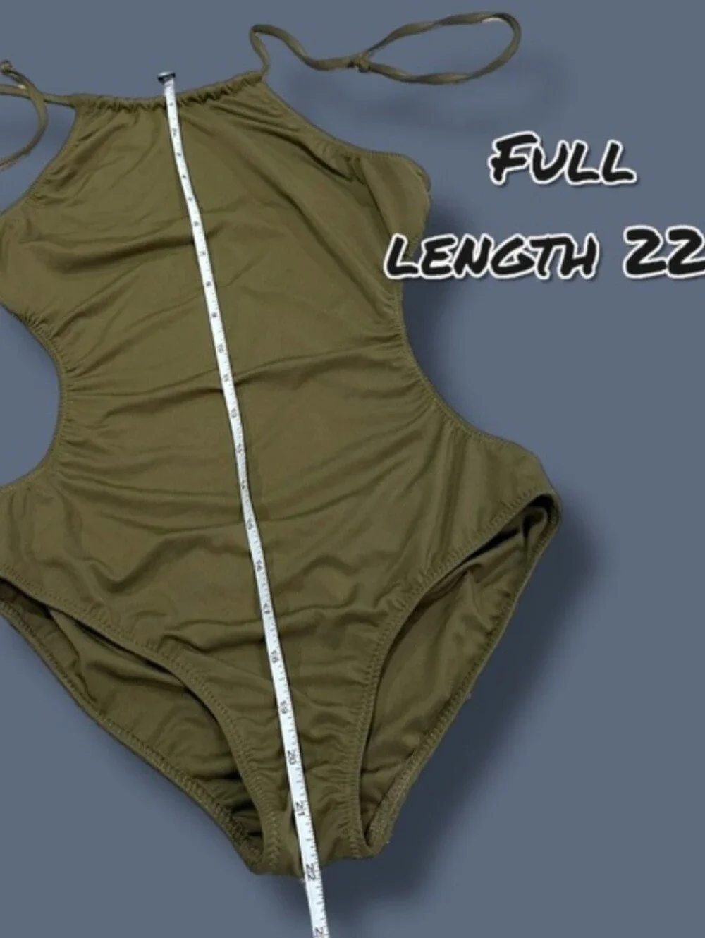 Olive Green Cutout One-Piece Swimsuit By Chaser